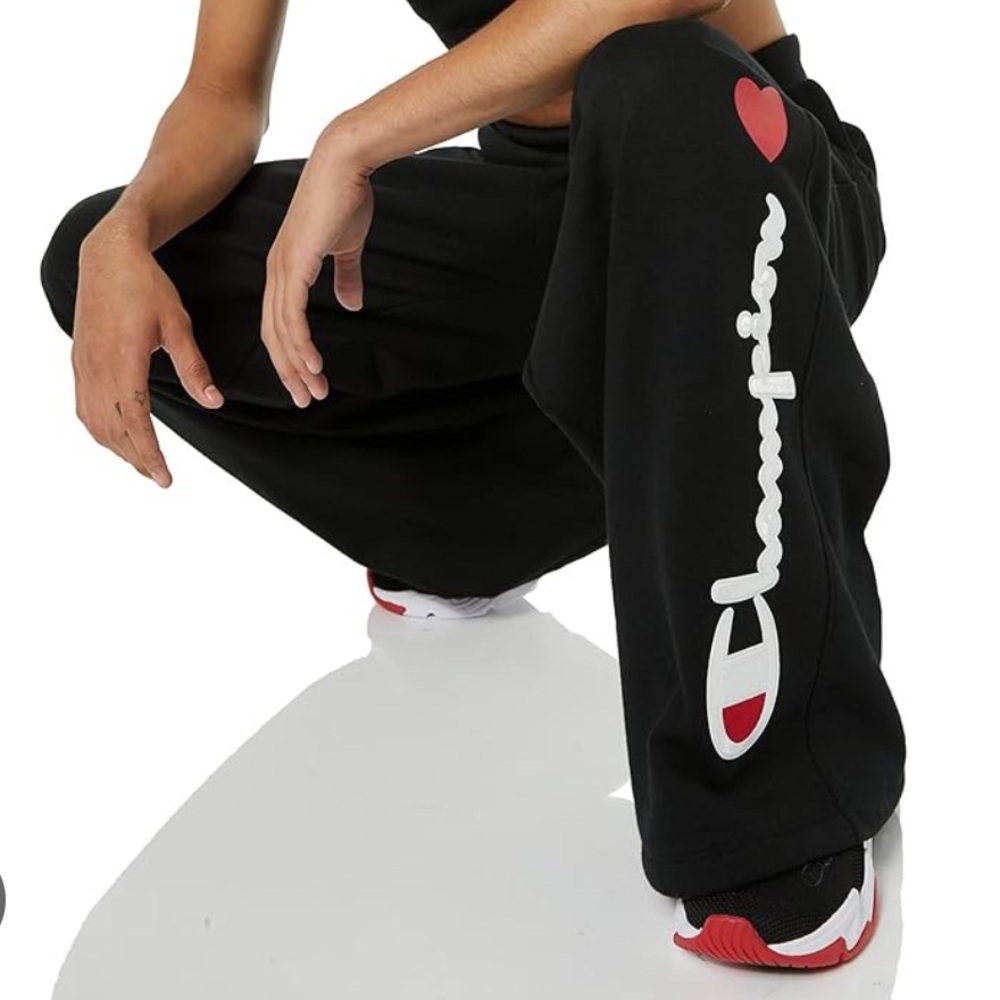 Champion x Making the Cut M Puddle Sweatpants with Red Heart and Logo